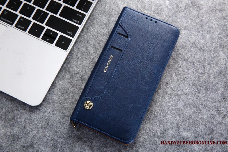 Etui Huawei Mate 30 Folio Anti-fald Sort, Cover Huawei Mate 30 Tasker Kort Telefon