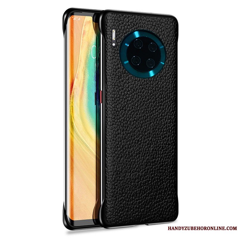 Etui Huawei Mate 30 Læder Telefonlæder Top, Cover Huawei Mate 30 Luksus Ramme Mønster