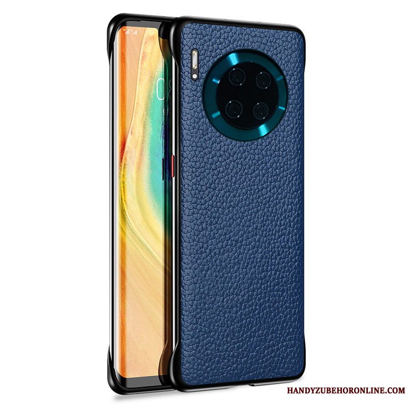 Etui Huawei Mate 30 Læder Telefonlæder Top, Cover Huawei Mate 30 Luksus Ramme Mønster