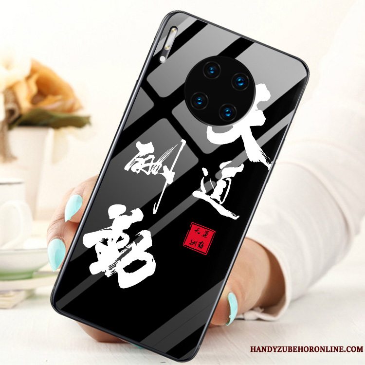 Etui Huawei Mate 30 Mode Glas Ring, Cover Huawei Mate 30 Hærdning Skærmbeskyttelse