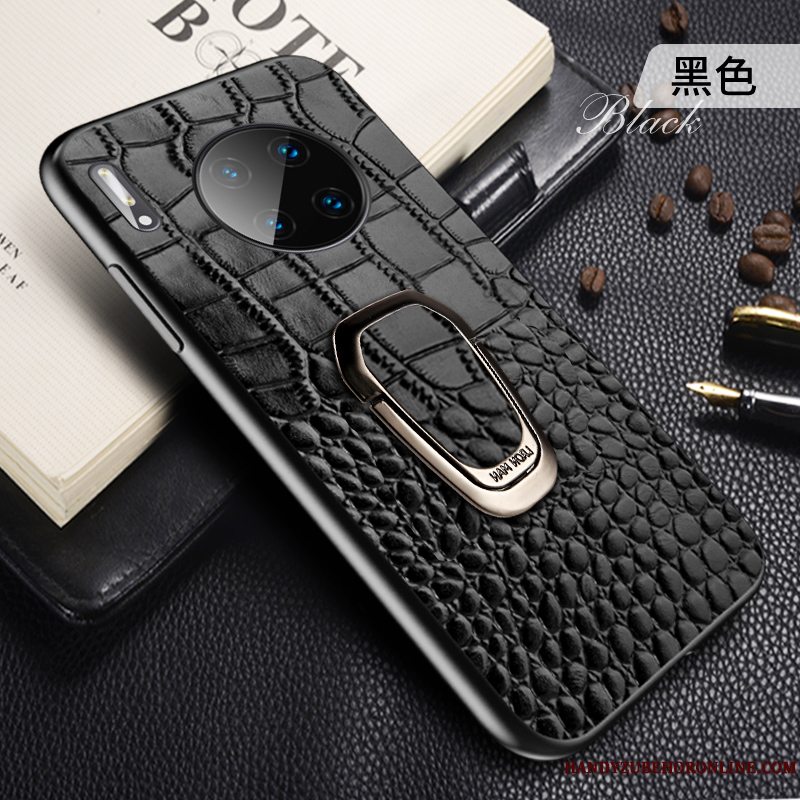 Etui Huawei Mate 30 Pro Beskyttelse High End Business, Cover Huawei Mate 30 Pro Læder Ring Magnetisk