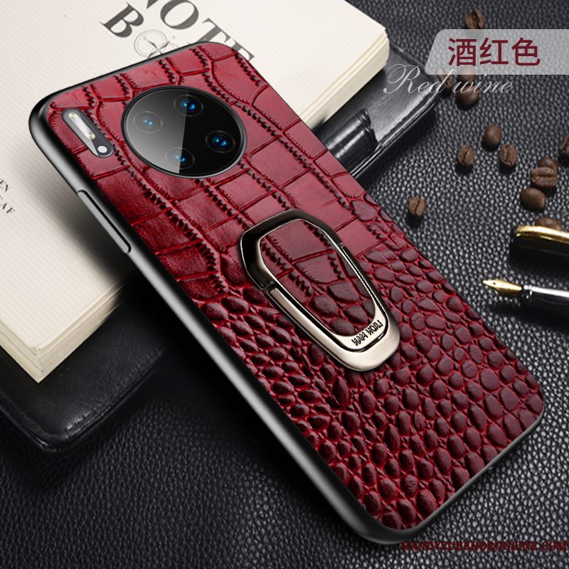 Etui Huawei Mate 30 Pro Beskyttelse High End Business, Cover Huawei Mate 30 Pro Læder Ring Magnetisk