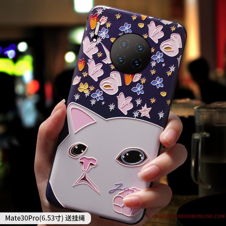 Etui Huawei Mate 30 Pro Beskyttelse Ny Smuk, Cover Huawei Mate 30 Pro Cartoon Tynd Lyserød