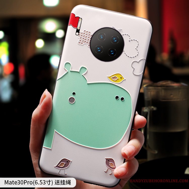 Etui Huawei Mate 30 Pro Beskyttelse Ny Smuk, Cover Huawei Mate 30 Pro Cartoon Tynd Lyserød