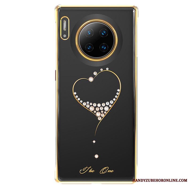 Etui Huawei Mate 30 Pro Kreativ Af Personlighed Telefon, Cover Huawei Mate 30 Pro Beskyttelse Guld Gennemsigtig