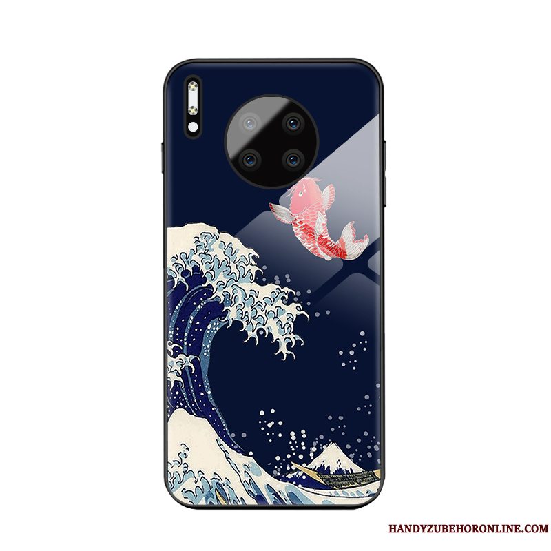 Etui Huawei Mate 30 Pro Kreativ Grøn Tilpas, Cover Huawei Mate 30 Pro Tasker Hærdet Glas Ny