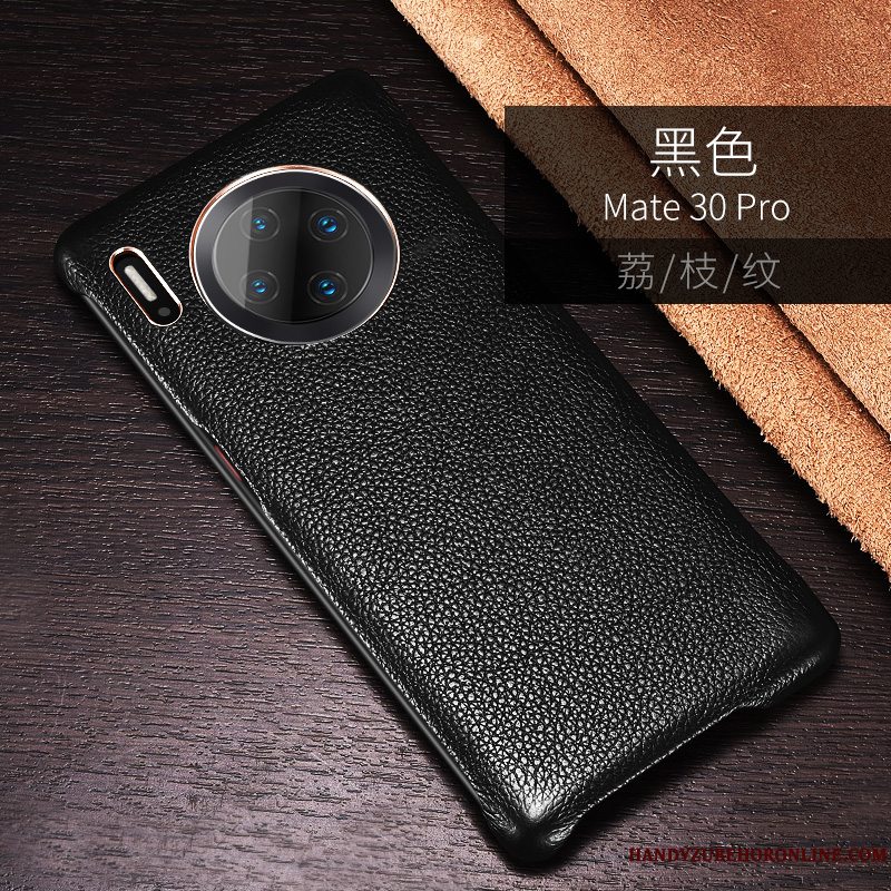 Etui Huawei Mate 30 Pro Læder Af Personlighed Ny, Cover Huawei Mate 30 Pro Beskyttelse Tynd Cow