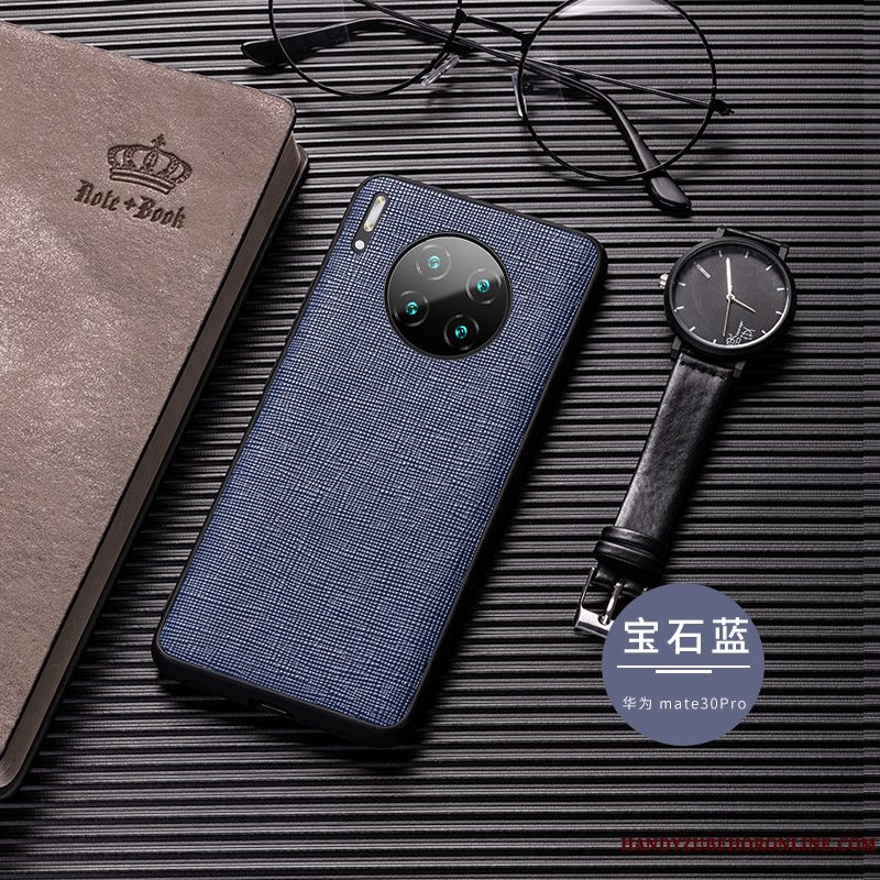 Etui Huawei Mate 30 Pro Læder High End Anti-fald, Cover Huawei Mate 30 Pro Tasker Kvalitet Sort