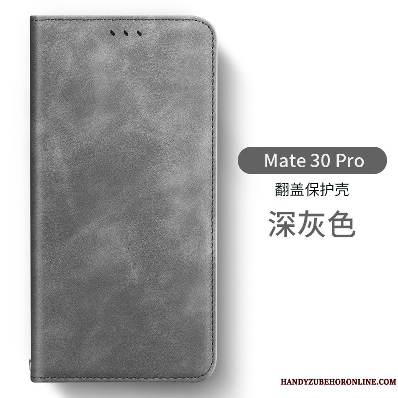 Etui Huawei Mate 30 Pro Læder Trendy Af Personlighed, Cover Huawei Mate 30 Pro Silikone Anti-fald Grøn