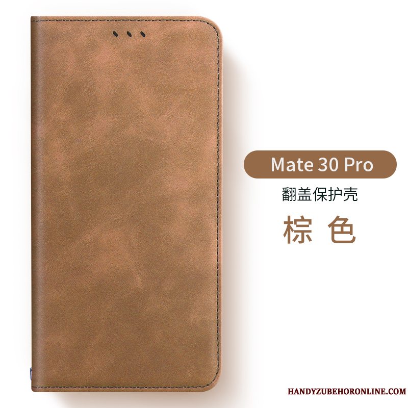 Etui Huawei Mate 30 Pro Læder Trendy Af Personlighed, Cover Huawei Mate 30 Pro Silikone Anti-fald Grøn