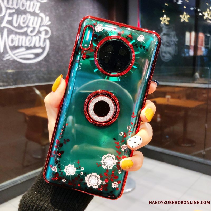 Etui Huawei Mate 30 Pro Mode Net Red Rød, Cover Huawei Mate 30 Pro Support Anti-fald Knapper