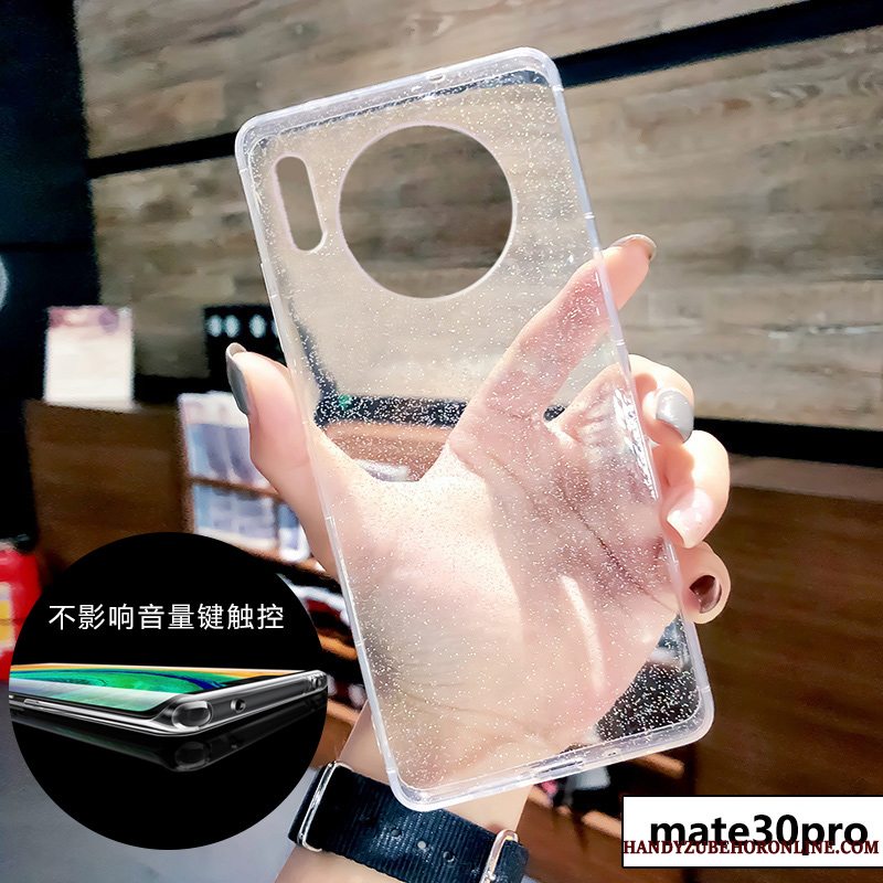 Etui Huawei Mate 30 Pro Silikone Net Red Anti-fald, Cover Huawei Mate 30 Pro Tasker Gennemsigtig Vind