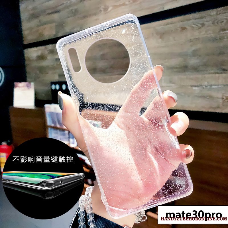 Etui Huawei Mate 30 Pro Silikone Net Red Anti-fald, Cover Huawei Mate 30 Pro Tasker Gennemsigtig Vind