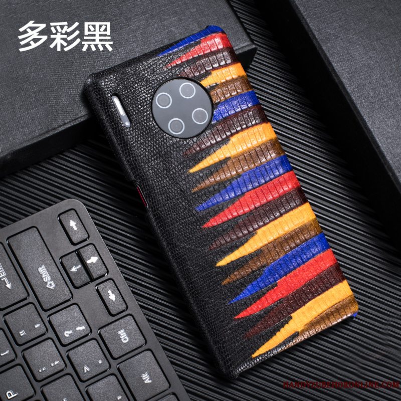 Etui Huawei Mate 30 Pro Tasker Anti-fald High End, Cover Huawei Mate 30 Pro Læder Rød Tynd