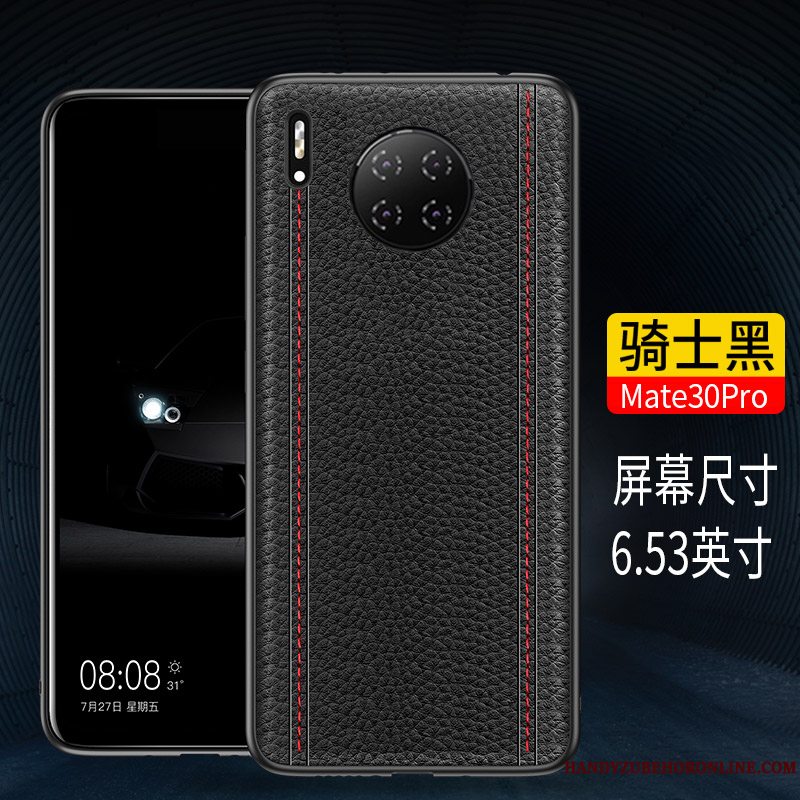 Etui Huawei Mate 30 Pro Tasker Anti-fald Sort, Cover Huawei Mate 30 Pro Beskyttelse High End Telefon