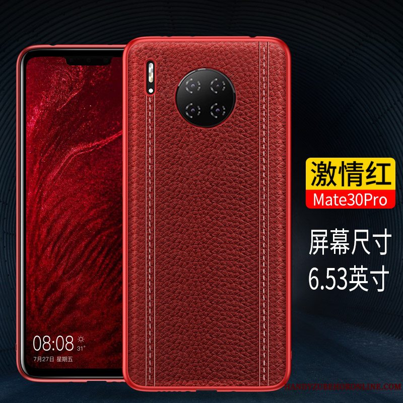 Etui Huawei Mate 30 Pro Tasker Anti-fald Sort, Cover Huawei Mate 30 Pro Beskyttelse High End Telefon