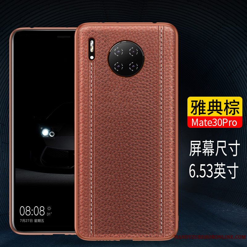 Etui Huawei Mate 30 Pro Tasker Anti-fald Sort, Cover Huawei Mate 30 Pro Beskyttelse High End Telefon