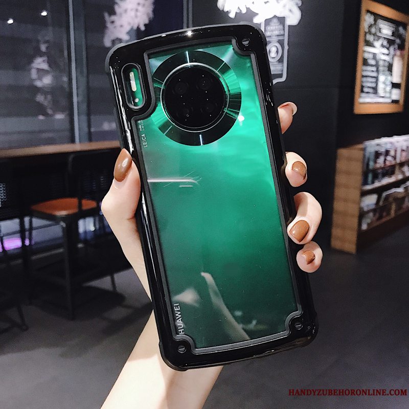 Etui Huawei Mate 30 Pro Tasker Ramme Lyserød, Cover Huawei Mate 30 Pro Blød Telefonanti-fald