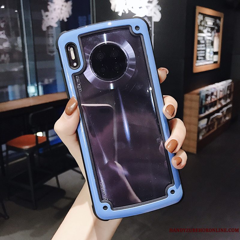 Etui Huawei Mate 30 Pro Tasker Ramme Lyserød, Cover Huawei Mate 30 Pro Blød Telefonanti-fald