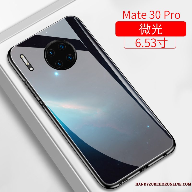 Etui Huawei Mate 30 Pro Tasker Tynd Hård, Cover Huawei Mate 30 Pro Beskyttelse Glas Stjerneklar