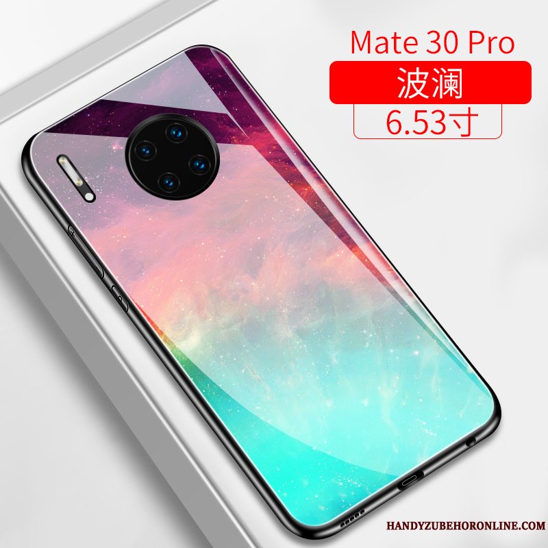 Etui Huawei Mate 30 Pro Tasker Tynd Hård, Cover Huawei Mate 30 Pro Beskyttelse Glas Stjerneklar