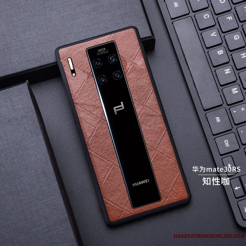 Etui Huawei Mate 30 Rs Læder High End Telefon, Cover Huawei Mate 30 Rs Blød Læder Top Anti-fald