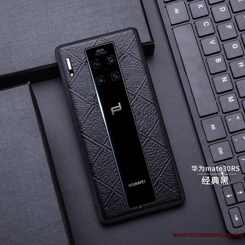 Etui Huawei Mate 30 Rs Læder High End Telefon, Cover Huawei Mate 30 Rs Blød Læder Top Anti-fald