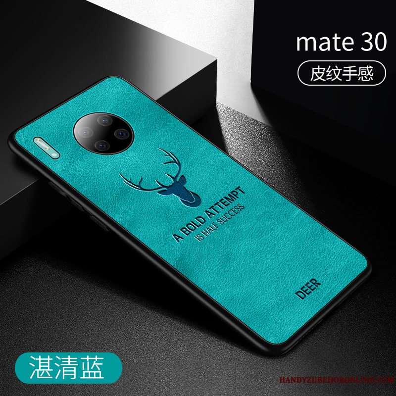 Etui Huawei Mate 30 Silikone Anti-fald Blå, Cover Huawei Mate 30 Blød Tynd Trendy