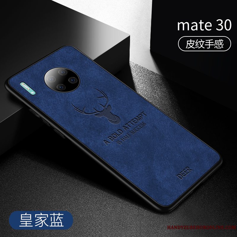 Etui Huawei Mate 30 Silikone Anti-fald Blå, Cover Huawei Mate 30 Blød Tynd Trendy
