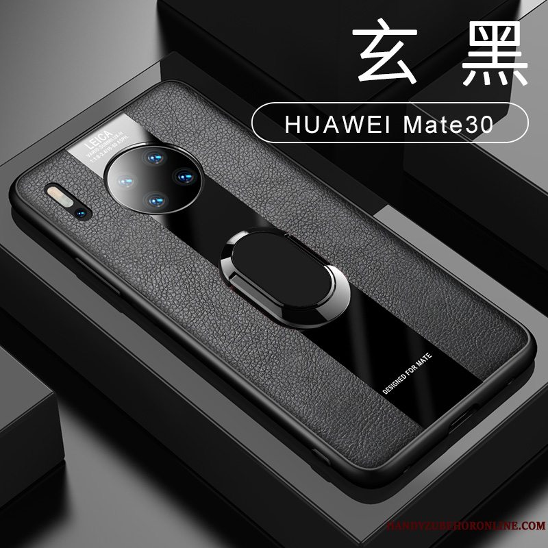 Etui Huawei Mate 30 Tasker Ny Anti-fald, Cover Huawei Mate 30 Læder Telefongrøn
