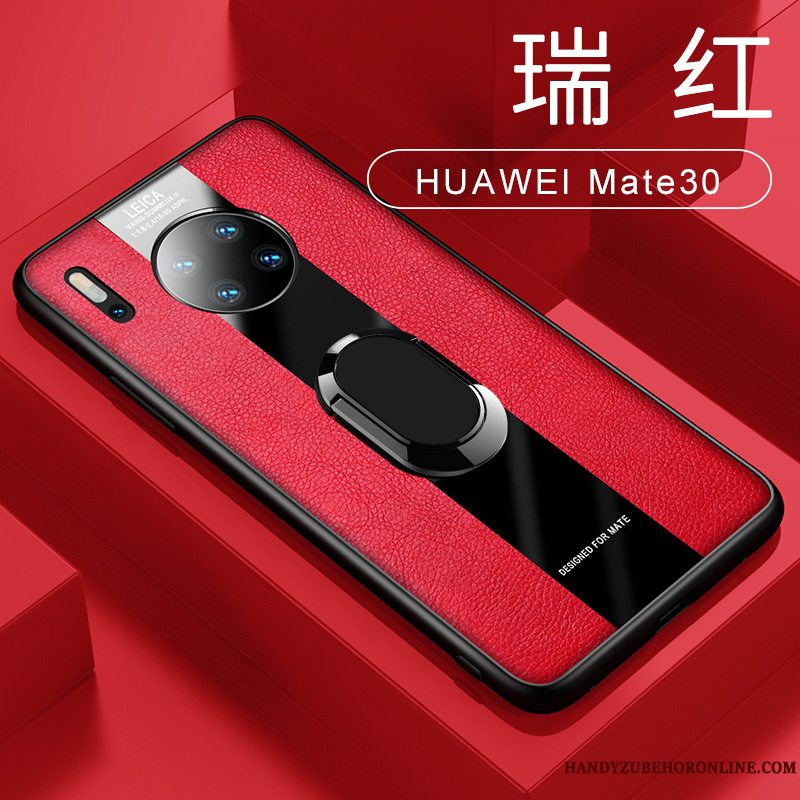 Etui Huawei Mate 30 Tasker Ny Anti-fald, Cover Huawei Mate 30 Læder Telefongrøn