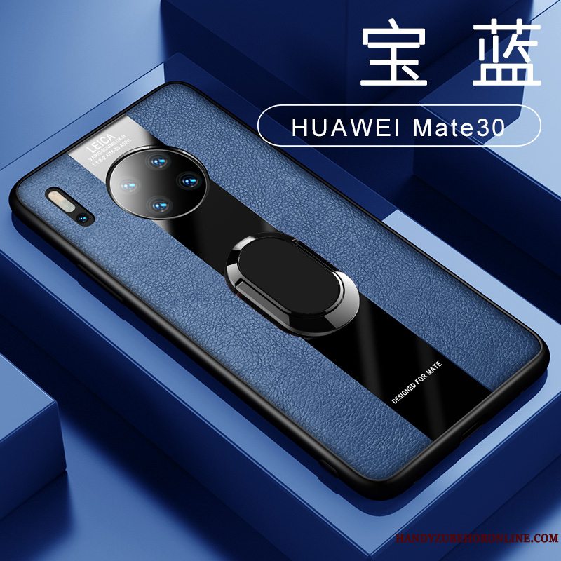Etui Huawei Mate 30 Tasker Ny Anti-fald, Cover Huawei Mate 30 Læder Telefongrøn
