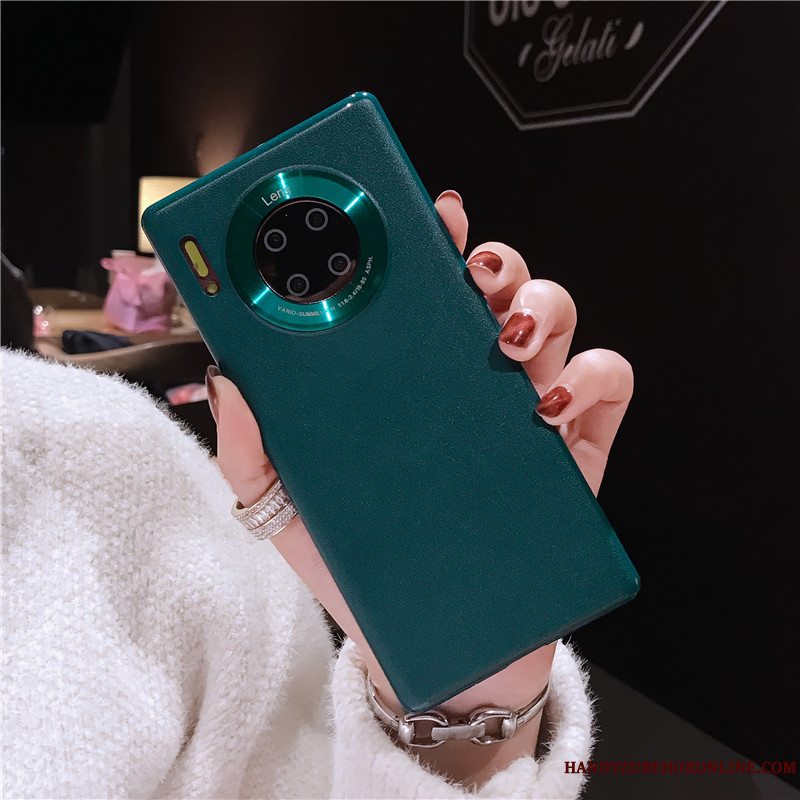 Etui Huawei Mate 30 Tasker Simple Lilla, Cover Huawei Mate 30 Læder Solid Farve Cyan