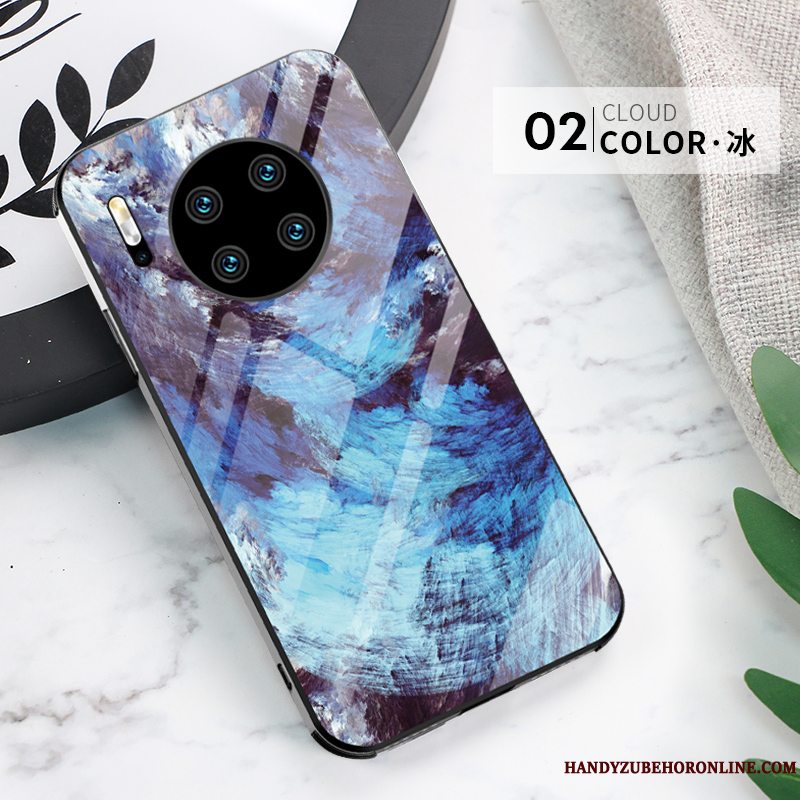 Etui Huawei Mate 30 Tasker Trendy Gul, Cover Huawei Mate 30 Silikone Anti-fald Tynd