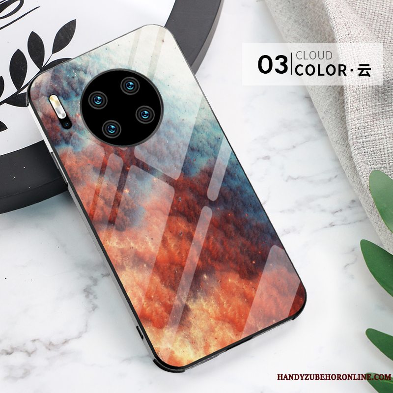 Etui Huawei Mate 30 Tasker Trendy Gul, Cover Huawei Mate 30 Silikone Anti-fald Tynd