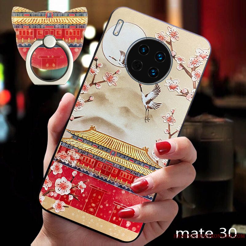 Etui Huawei Mate 30 Vintage Kinesisk Stil Trendy, Cover Huawei Mate 30 Kreativ Telefontrend
