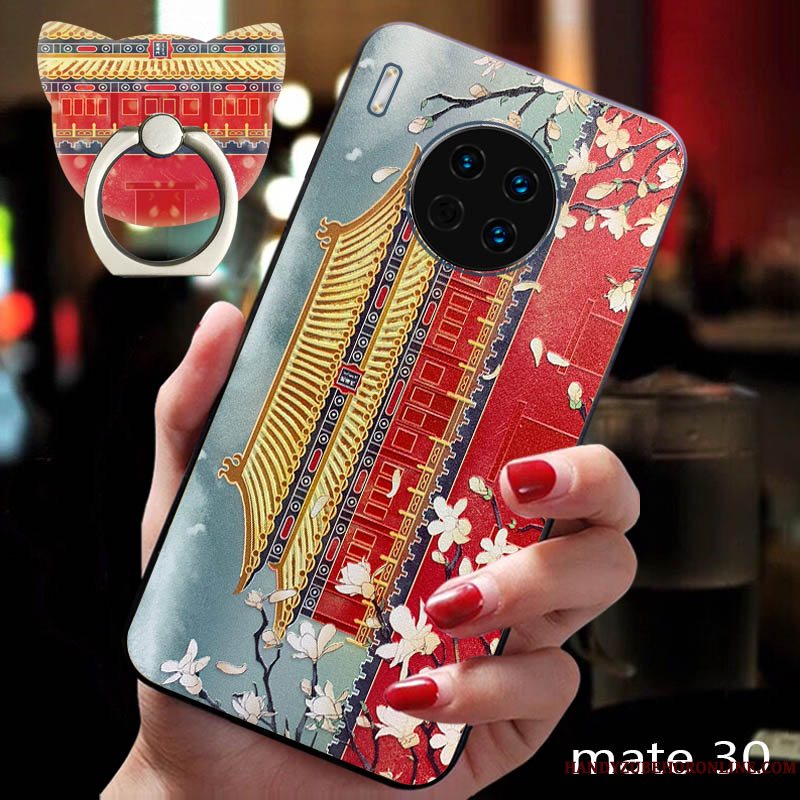 Etui Huawei Mate 30 Vintage Kinesisk Stil Trendy, Cover Huawei Mate 30 Kreativ Telefontrend