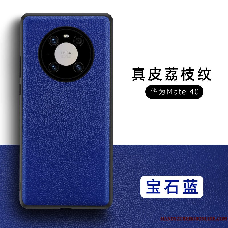 Etui Huawei Mate 40 Læder Anti-fald Telefon, Cover Huawei Mate 40 Tasker Tynd Cow