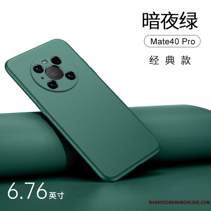 Etui Huawei Mate 40 Pro Blød Bil Anti-fald, Cover Huawei Mate 40 Pro Silikone Grøn Ny