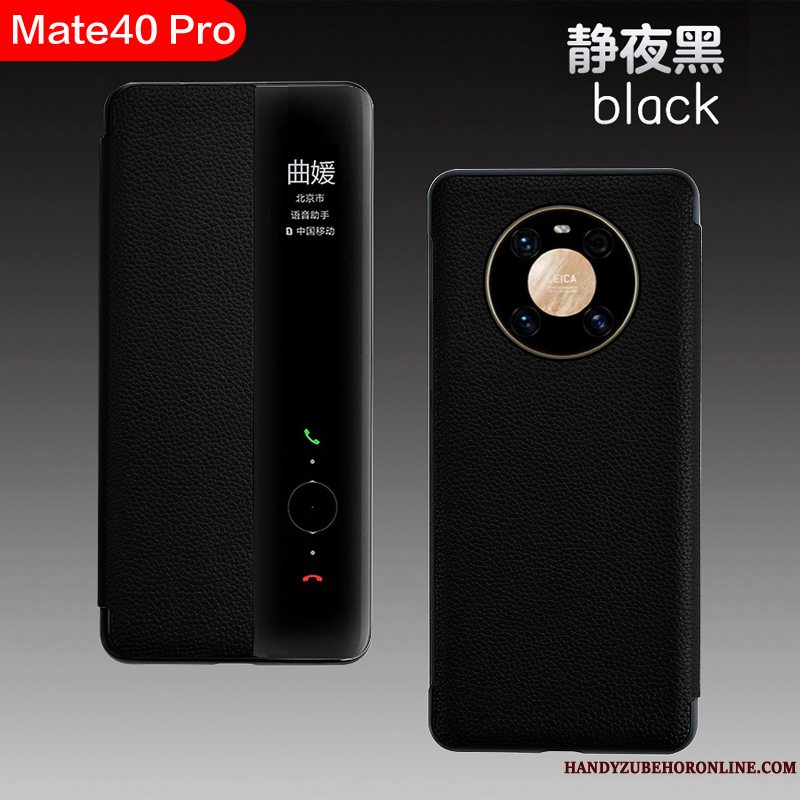 Etui Huawei Mate 40 Pro Folio Business Anti-fald, Cover Huawei Mate 40 Pro Tasker Telefonrød