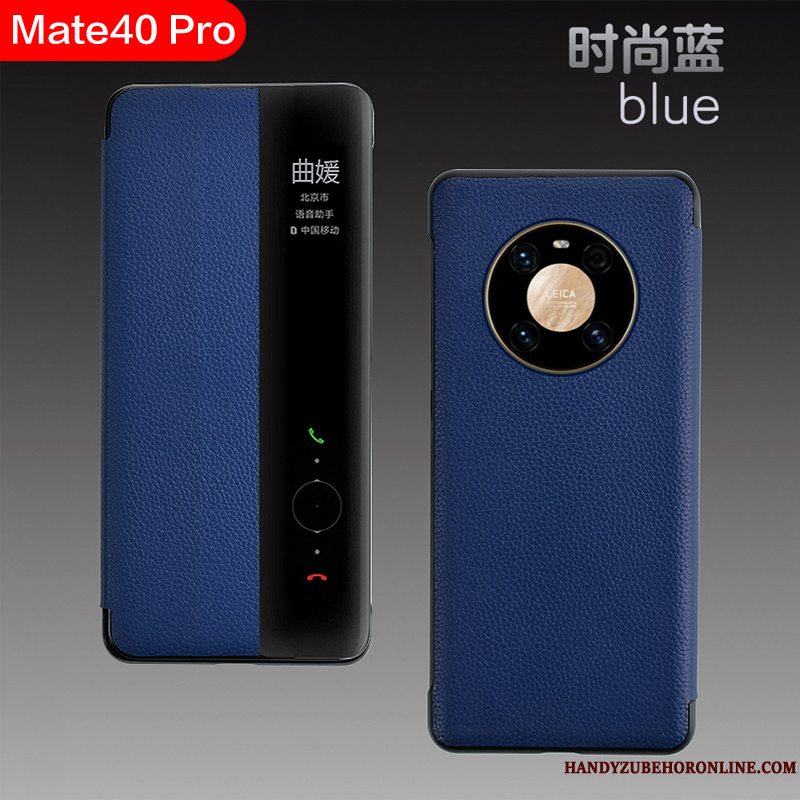 Etui Huawei Mate 40 Pro Folio Business Anti-fald, Cover Huawei Mate 40 Pro Tasker Telefonrød