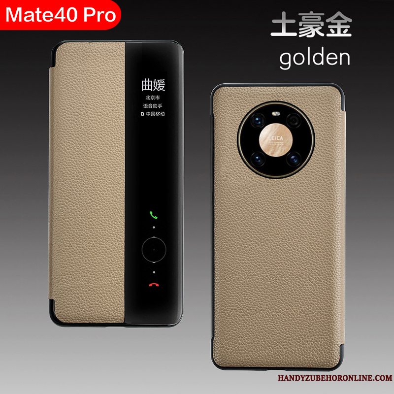 Etui Huawei Mate 40 Pro Folio Business Anti-fald, Cover Huawei Mate 40 Pro Tasker Telefonrød