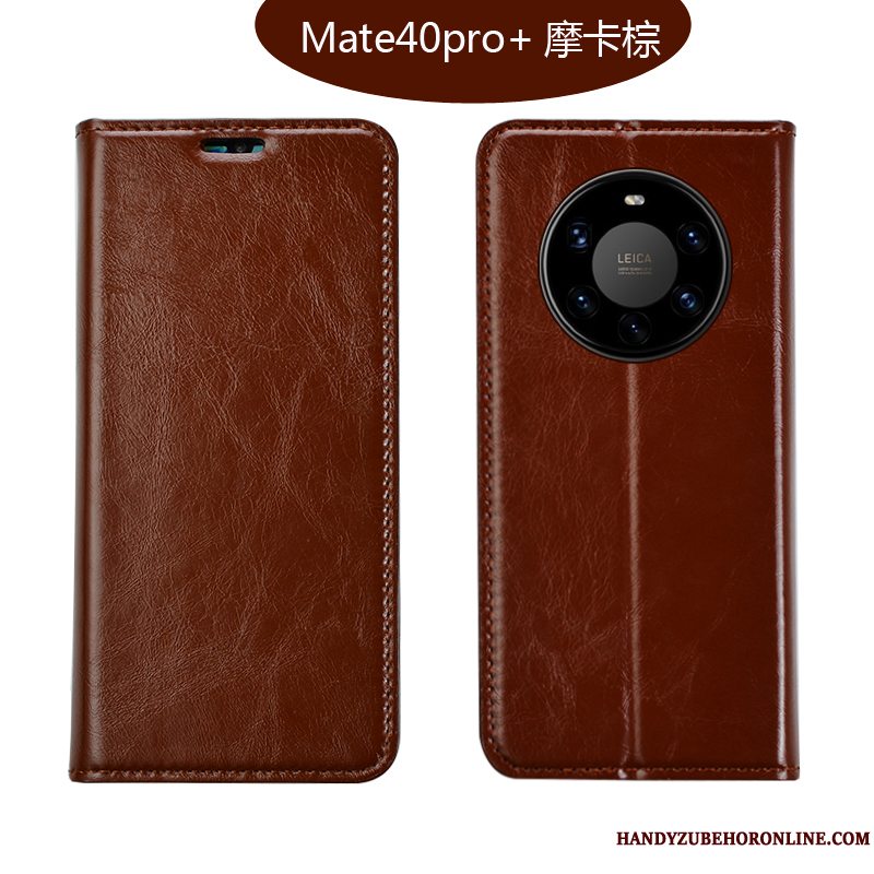 Etui Huawei Mate 40 Pro+ Folio Business Mørkeblå, Cover Huawei Mate 40 Pro+ Blød Kvalitet Telefon