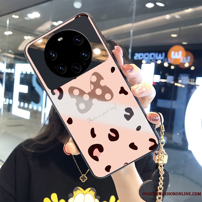 Etui Huawei Mate 40 Pro+ Kreativ Telefonleopard, Cover Huawei Mate 40 Pro+ Beskyttelse Lyserød Trend