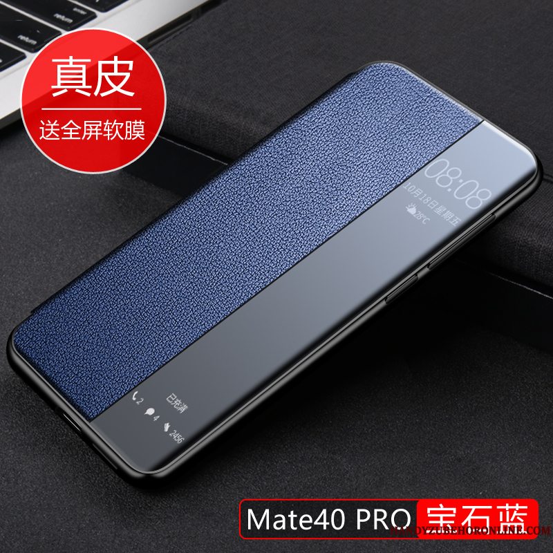 Etui Huawei Mate 40 Pro Læder Brun Telefon, Cover Huawei Mate 40 Pro Tasker Anti-fald Tynd