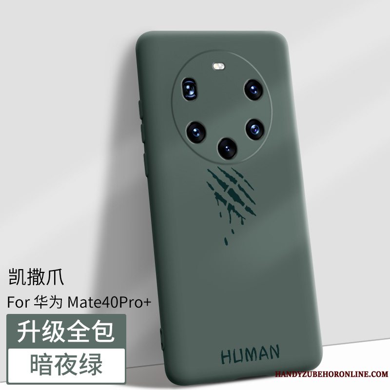 Etui Huawei Mate 40 Pro+ Silikone Magnetisk Sort, Cover Huawei Mate 40 Pro+ Tasker Telefonny