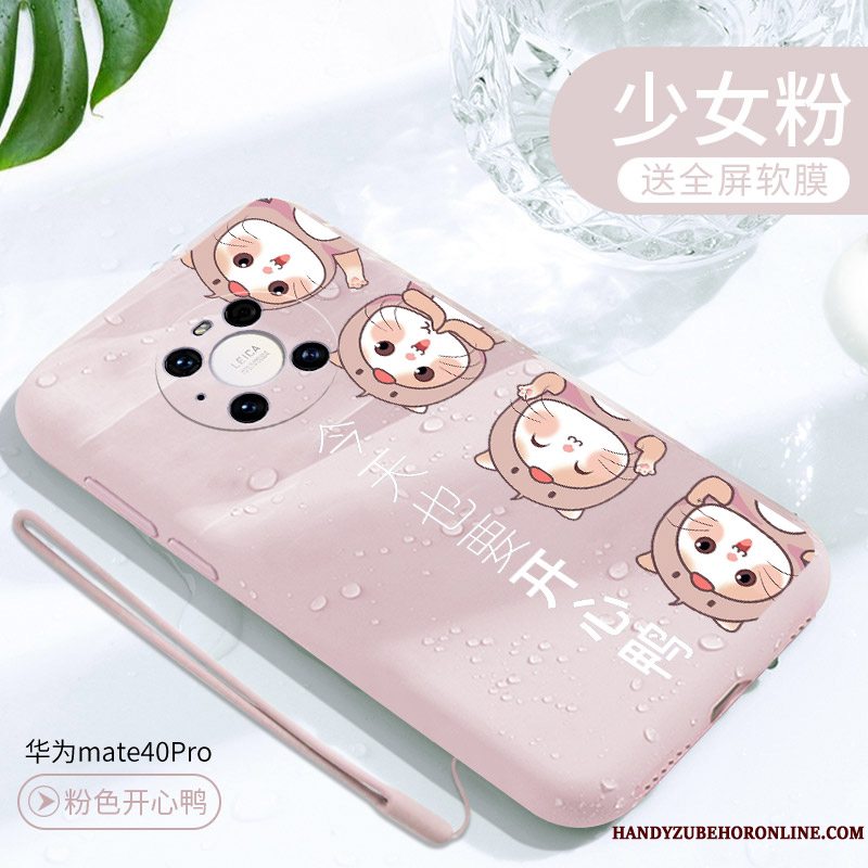 Etui Huawei Mate 40 Pro Tasker Anti-fald Tynd, Cover Huawei Mate 40 Pro Silikone Smuk Net Red