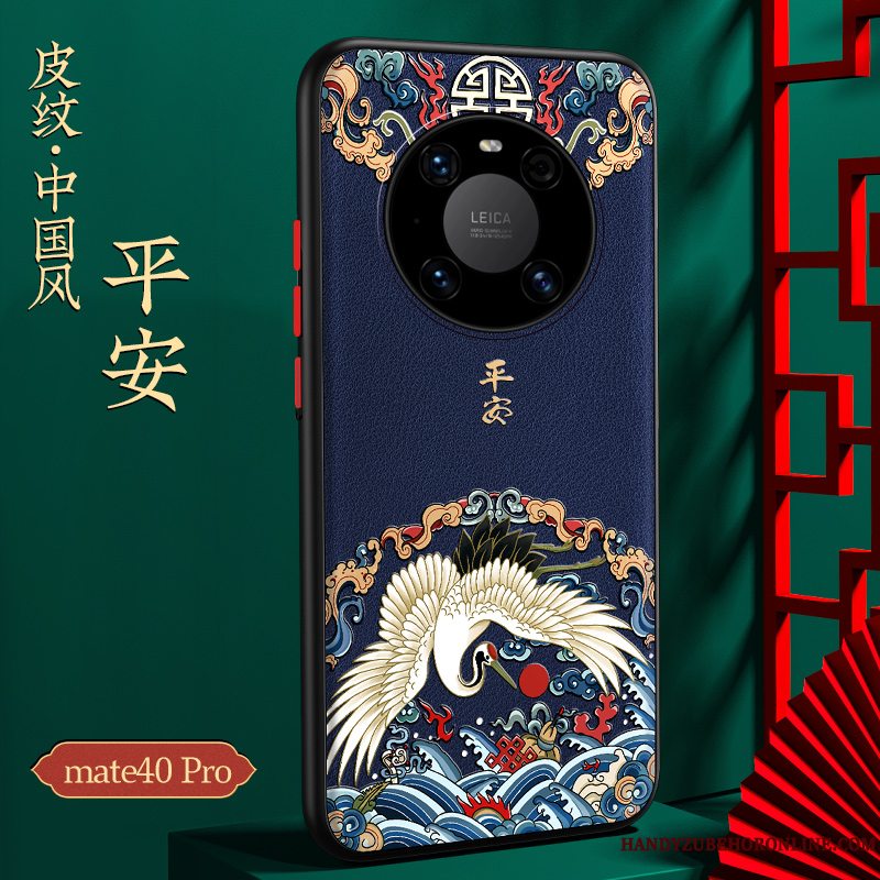 Etui Huawei Mate 40 Pro Tasker Telefonanti-fald, Cover Huawei Mate 40 Pro Beskyttelse Ny Grøn