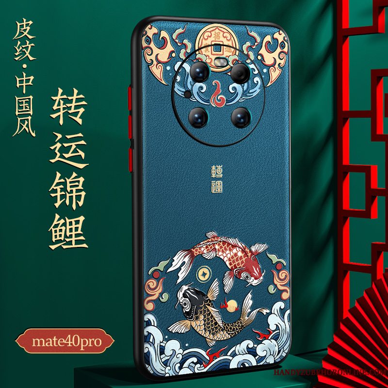 Etui Huawei Mate 40 Pro Tasker Telefonanti-fald, Cover Huawei Mate 40 Pro Beskyttelse Ny Grøn