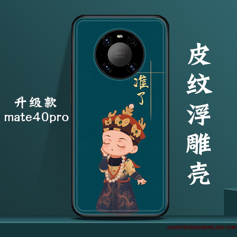 Etui Huawei Mate 40 Pro Tasker Telefonanti-fald, Cover Huawei Mate 40 Pro Kreativ Blå Original